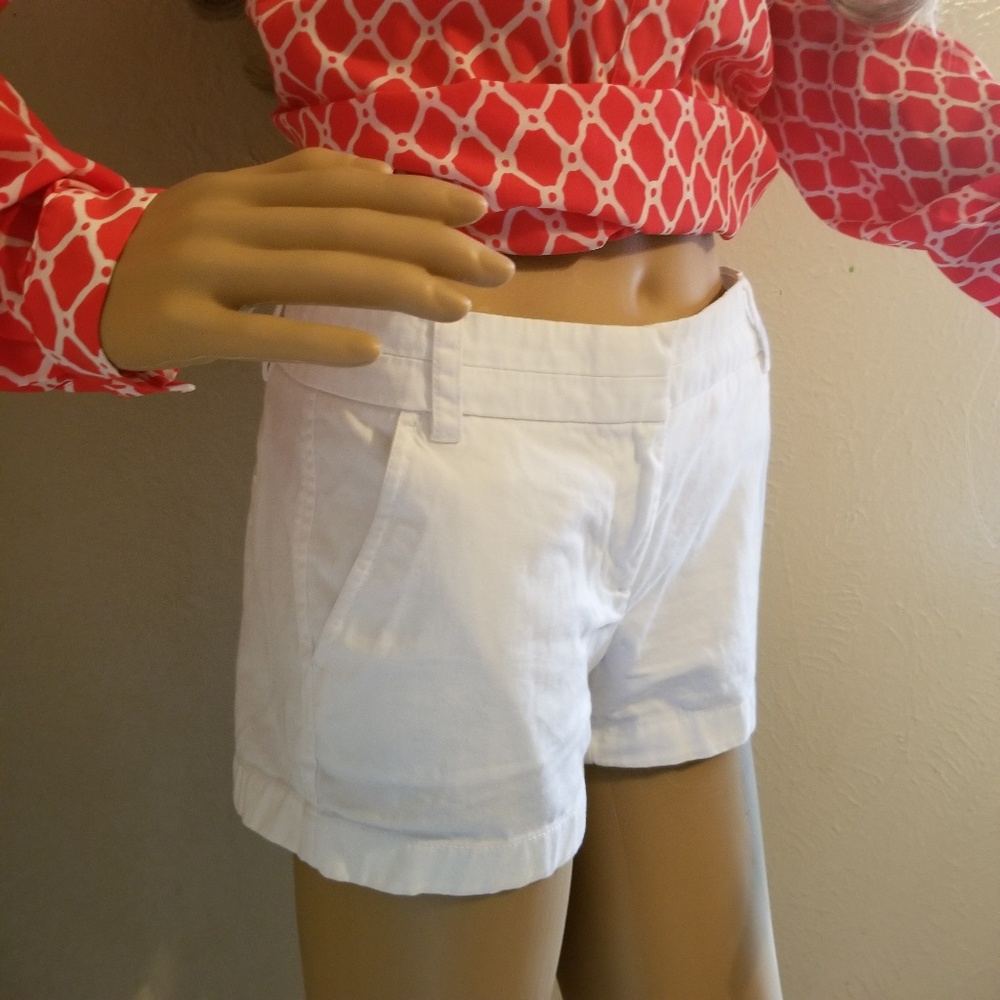J crew chino white shorts size 0